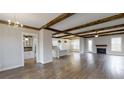 Open concept living area with kitchen and fireplace at 542 Little Vine Church Rd, Villa Rica, GA 30180