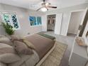 Virtually staged bedroom with a double bed and large closet at 2416 Peachwood Ne Cir # 9, Atlanta, GA 30345