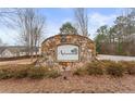 Stone community entrance sign for Ashworth community at 3756 Bondurant Dr, Douglasville, GA 30135