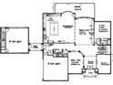 Two-story home floor plan showcasing spacious rooms and two-car garage at 1813 Trinidad, Stockbridge, GA 30281