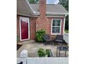 Small patio with seating near the front entrance at 2191 Rockbridge Rd # 1601, Stone Mountain, GA 30087