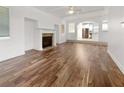 Bright living room with hardwood floors and fireplace at 2669 Saint Paul Sw Dr, Atlanta, GA 30331