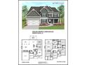 Two-story house with stone and siding, two-car garage, and covered porch at 190 Thrushwood Dr, Fayetteville, GA 30215