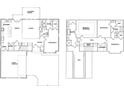 Two-story home floor plan, features 4 bedrooms, 3 bathrooms, and a 2-car garage at 102 Cottage Gate Ln, Roswell, GA 30076