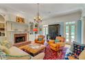 Spacious living room with fireplace and comfortable seating at 161 Blair Valley Ne Dr, Marietta, GA 30060