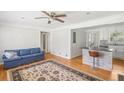 Bright living room with hardwood floors and open concept design at 107 Gladstone Sw Dr, Marietta, GA 30060