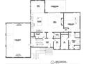 First floor plan showcasing a 3-car garage, kitchen, Gathering room, and primary suite at 235 Winterberry Way, Roswell, GA 30075