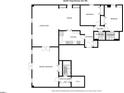 Two-bedroom, two-bathroom floor plan, with a spacious living room and kitchen at 3648 Peachtree Ne Rd # 2Q, Atlanta, GA 30319