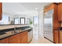 Modern kitchen with stainless steel appliances and granite counters at 2828 Peachtree Nw Rd # 2002, Atlanta, GA 30305