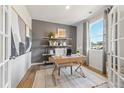 Bright home office with built-in shelving at 8659 Paradise Dr, Douglasville, GA 30134