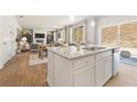 Kitchen island with granite countertops at 8659 Paradise Dr, Douglasville, GA 30134