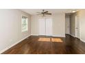 Spacious bedroom with hardwood floors and double closets at 3523 Se Garfield Se Way, Atlanta, GA 30354