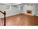 Spacious finished basement with hardwood floors at 5720 Deerfield Trl, Atlanta, GA 30349