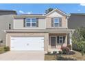 Two-story house with gray siding and a white garage door at 10922 Wheeler Trce, Hampton, GA 30228