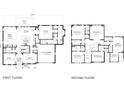 Two-story home floor plan, showcasing spacious rooms and a two-car garage at 4085 Longleaf Ln, Tucker, GA 30084