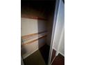 Spacious closet with wire shelving and a double door at 20 Marietta St # 9F, Atlanta, GA 30303