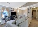 Spacious living room with vaulted ceiling and comfy seating at 4693 Hairston Crossing Rd, Stone Mountain, GA 30083
