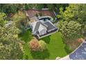 Aerial view of home, pool, and backyard at 1210 Swan Mill Ct, Suwanee, GA 30024