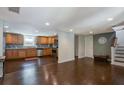 Open concept basement kitchen with stainless steel appliances at 174 Rivertown Rd, Fairburn, GA 30213