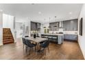 Modern kitchen with gray cabinets, quartz countertops, and stainless steel appliances at 971 Washington Sw Pl, Atlanta, GA 30314