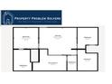 Small house floor plan with three bedrooms, one bathroom and kitchen at 2281 Carr Ne Rd, Conyers, GA 30012