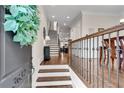 Bright entryway with staircase, hardwood floors, and decorative wreath at 3637 Habersham Nw Rd # 46, Atlanta, GA 30305