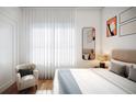 Bright bedroom with a queen-size bed and large window at 1121 Allene Sw Ave # 201, Atlanta, GA 30310
