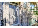 Gray front door with black metal railing at 1813 Hislop Ln, Atlanta, GA 30345