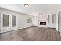Spacious living room with fireplace and hardwood floors at 3276 Marlanta Dr, Marietta, GA 30062