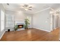 Living room features hardwood floors and a fireplace at 400 Bass Sw St, Atlanta, GA 30310