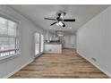 Bright dining room with hardwood floors and access to deck at 1365 Renee Dr, Decatur, GA 30035