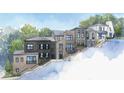 Exterior view of townhomes on a hillside setting at 10935 Serenbe Ln, Chattahoochee Hills, GA 30268