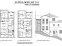 Floor plan and elevation of a 1840 sq ft home at 10935 Serenbe Ln, Chattahoochee Hills, GA 30268