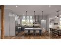Spacious kitchen with island, stainless steel appliances, and ample counter space at 172 Railroad St, Canton, GA 30114