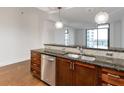 Modern kitchen with stainless steel appliances and granite countertops at 270 17Th Nw St # 1108, Atlanta, GA 30363