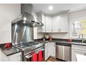 Modern kitchen featuring stainless steel appliances and granite countertops at 1379 Churchill Way, Marietta, GA 30062