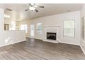 Spacious living room with hardwood floors and a fireplace at 4815 Candy Cv, Lithonia, GA 30038