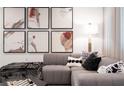 Relaxing living room with sectional sofa, decorative pillows, and a chessboard at 392 Pratt Se Dr # 2023, Atlanta, GA 30315