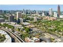 Aerial view of the city skyline and surrounding neighborhood at 490 Marietta St # 307, Atlanta, GA 30313