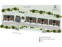 Site plan of Wills Overlook showing available townhomes and single-Gathering homes at 531 S Main St # 410, Alpharetta, GA 30009