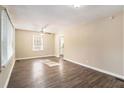 Spacious living room featuring hardwood floors and a ceiling fan at 1425 Cobb Branch Dr, Decatur, GA 30032
