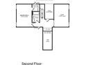 Second floor plan featuring a loft, bedroom, and full bath at 413 Solace Pl, Canton, GA 30114