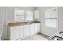 Simple kitchen with white cabinets, laminate countertops, and gas range at 2259 Whites Mill Rd, Decatur, GA 30032