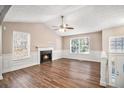 Spacious living room with hardwood floors, fireplace and high ceilings at 3563 Stratford, Douglasville, GA 30135