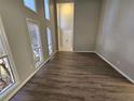 Spacious living room with hardwood floors and high ceilings at 5085 Rock Glen Dr, Stone Mountain, GA 30088