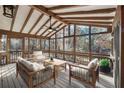 Spacious screened porch overlooking the lake, perfect for relaxation at 4211 Burnt Hickory Nw Rd, Marietta, GA 30064