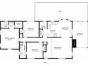 One-story house floor plan featuring 3 bedrooms, 2 bathrooms, and a spacious Gathering room at 5090 Great Meadows Rd, Lithonia, GA 30038