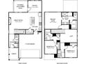 Two-story house floor plan, showing a two-car garage and open floor plan at 4835 Marjorie Dr, Cumming, GA 30041