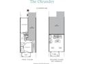 Two-story floorplan, no terrace, showing kitchen, Gathering room, and bedrooms at 556 Sawnee Village Blvd # D76, Cumming, GA 30040