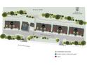 Site plan showing available townhomes and single Gathering homes at 531 S Main St # 320, Alpharetta, GA 30009